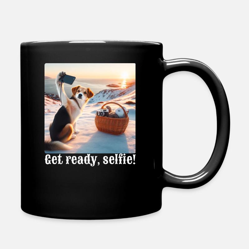 Prépare-toi, selfie-4 - Mug uni - noir