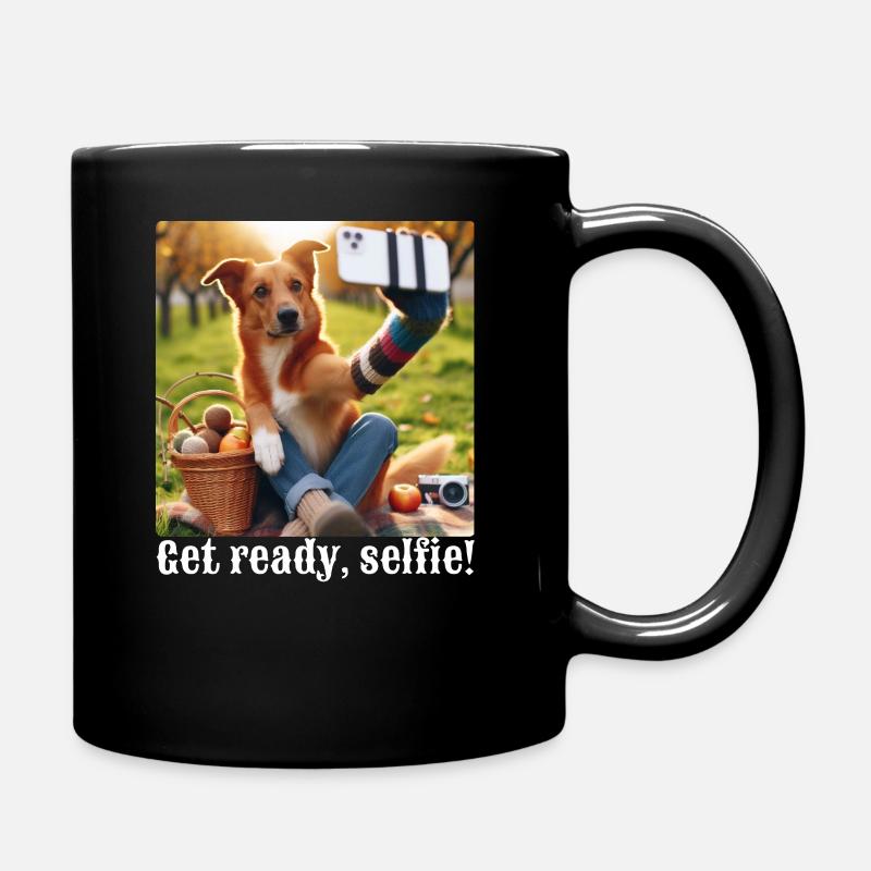 Mach dich bereit, Selfie-5 - Tasse einfarbig - Schwarz