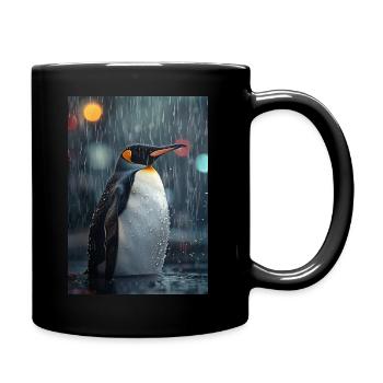 Pinguin - Tasse einfarbig - Schwarz - Rechts