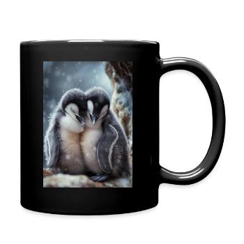Pinguin - Tasse einfarbig - Schwarz - Rechts