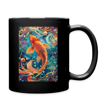 Koi - Tasse einfarbig - Schwarz - Rechts