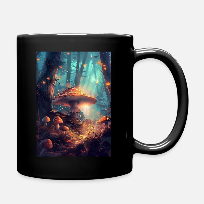 Pilze - Tasse einfarbig - Schwarz
