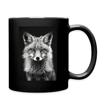 Fuchs - Tasse einfarbig - Schwarz - Rechts