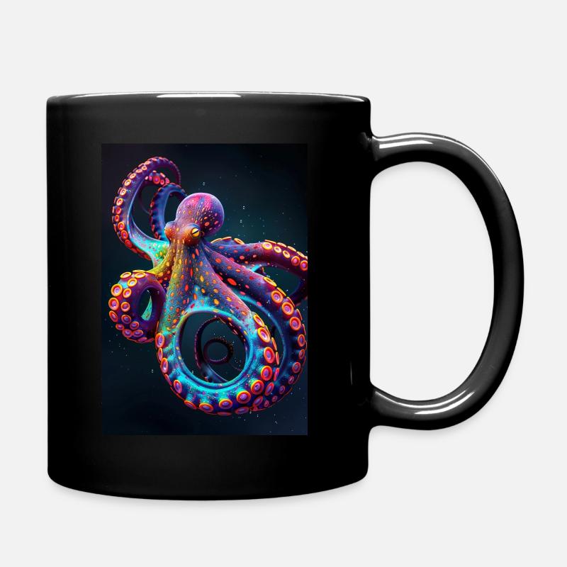 Oktopus - Tasse einfarbig - Schwarz