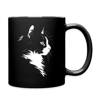 Chat, Motif De Chat - Mug uni - noir - Droite