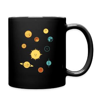 Des planètes mignonnes et Pluton ! 4 couleurs pour fond foncé - Mug uni - noir - Droite