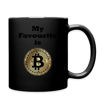 bitcoin mein Favorit - Tasse einfarbig - Schwarz - Rechts