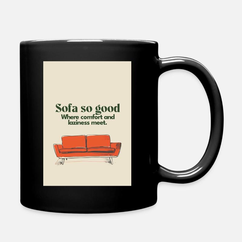 sofa1 - Tasse einfarbig - Schwarz