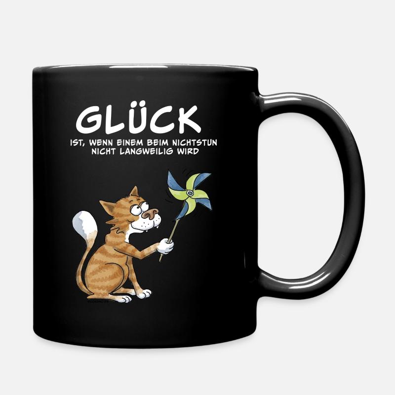 Glück ist... - Tasse einfarbig - Schwarz