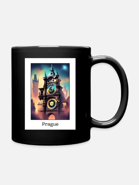 Prague - Tasse einfarbig - Schwarz