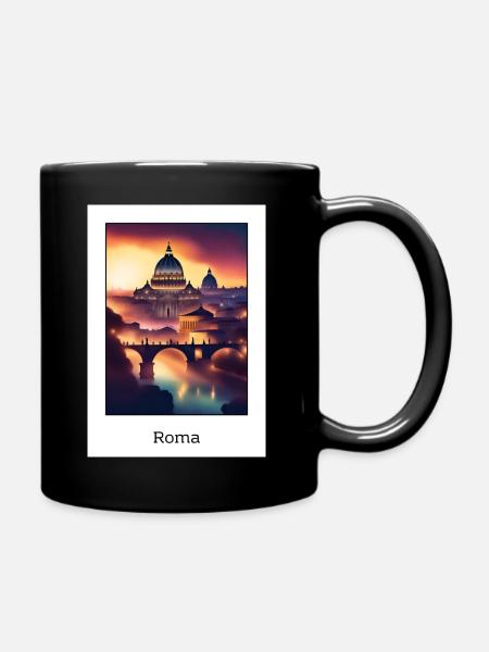 Roma - Tasse einfarbig - Schwarz