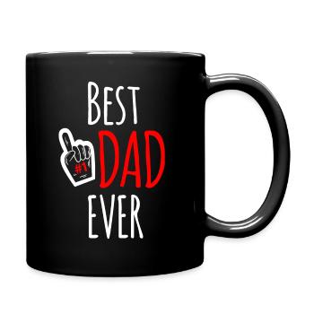 Best Dad ever - Tasse einfarbig - Schwarz - Rechts