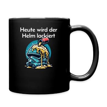 Beer - Today the helmet is painted Toast - Full Colour Mug - black - Right