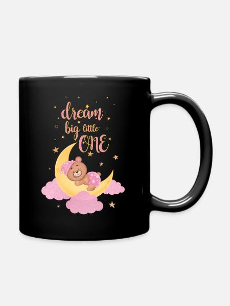 Träumen Sie groß, klein - Tasse einfarbig - Schwarz