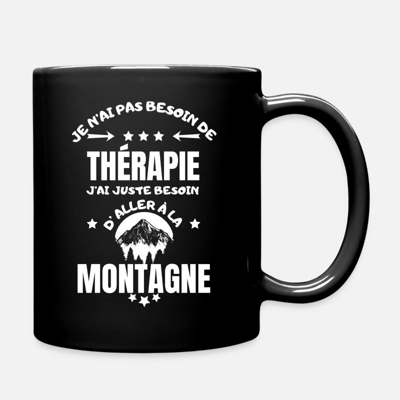 MOUNTAIN THERAPY - Full Colour Mug - black