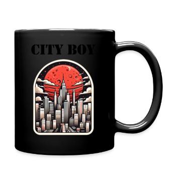 city Boy - Tasse einfarbig - Schwarz - Rechts