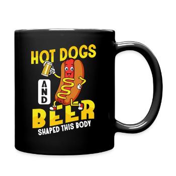 Hot Dogs And Beer Shaped This Body Foodie Wiener H - Full Colour Mug - black - Right