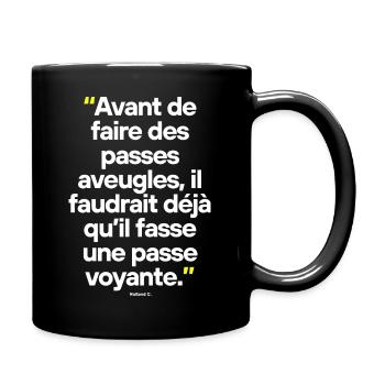 Citation célèbre footballeur coach - Mug uni - noir - Droite