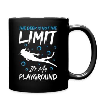 The Deep Is Not Limit Its My Playground - Full Colour Mug - black - Right