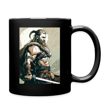 Wikinger 2 - Tasse einfarbig - Schwarz - Rechts