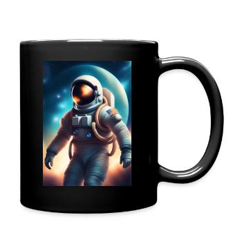 Astronaut - Tasse einfarbig - Schwarz - Rechts