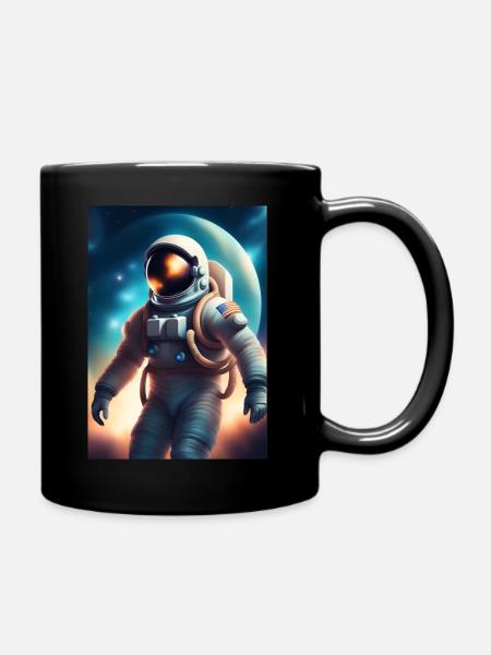 Astronaut - Tasse einfarbig - Schwarz
