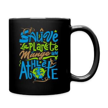 Sauve la Planète - Mug uni - noir - Droite