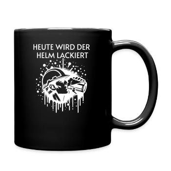 Beer - Today the helmet is painted Toast - Full Colour Mug - black - Right