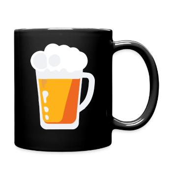 Beer Flask Mug Booze Bachelor Party 1 - Full Colour Mug - black - Right