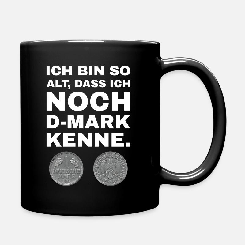 D-Mark Zeiten - Ich war dabei - Tasse einfarbig - Schwarz
