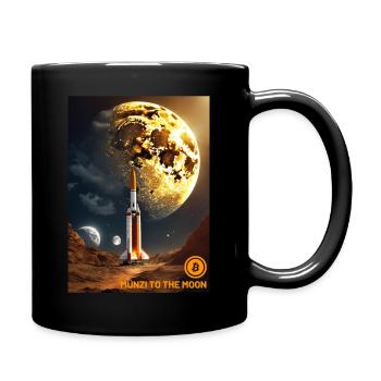 To the moon! - Tasse einfarbig - Schwarz - Rechts