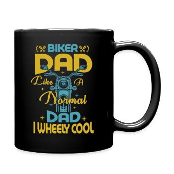 Mountain Bike Biker Dad MTB Downhill Mountain Bike - Full Colour Mug - black - Right