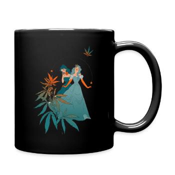 Print Prinzessin Mary Jane Shirt Cannabis High - Tasse einfarbig - Schwarz - Rechts