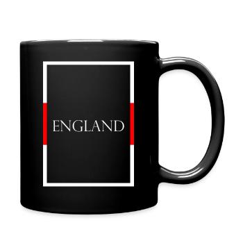 England, UK, Statement lettering with flag - Full Colour Mug - black - Right