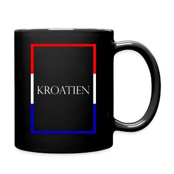 Croatia Statement Lettering with Flag - Full Colour Mug - black - Right