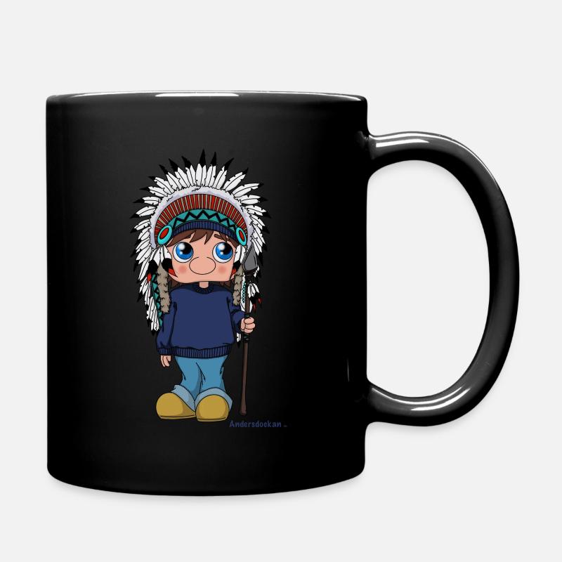 The Anders doll as a chieftain - Full Colour Mug - black