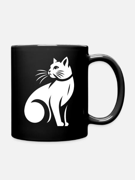 Chat blanc - Mug uni - noir