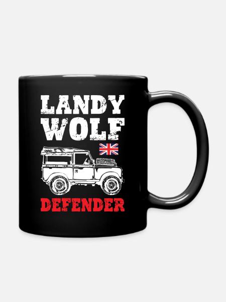 Landy Wolf Defender - Tasse einfarbig - Schwarz