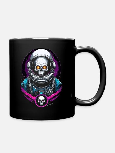 Crâne spatial d'astronaute - Mug uni - noir