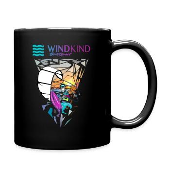 Kitesurfen - Tasse einfarbig - Schwarz - Rechts