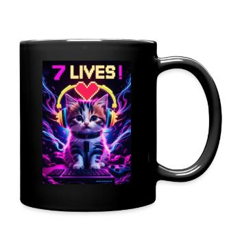Chat Chats Amoureux Chaton Chat Gaming - Mug uni - noir - Droite