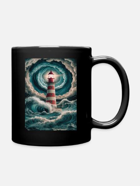 Phare Navigation Navigation Océan - Mug uni - noir