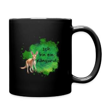 Ich bin ein Känguru! - Tasse einfarbig - Schwarz - Rechts