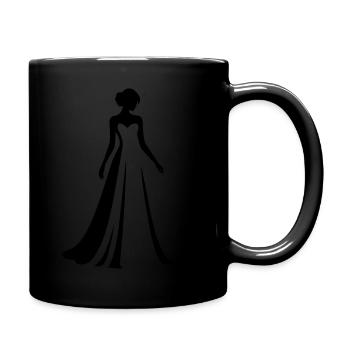 Braut - Tasse einfarbig - Schwarz - Rechts