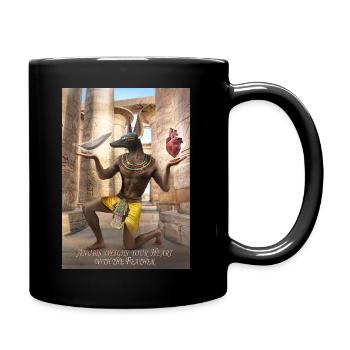 Anubis weighs your Heart - Tasse einfarbig - Schwarz - Rechts