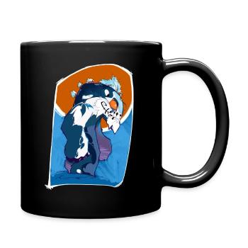 The soda-loving monster - Full Colour Mug - black - Right