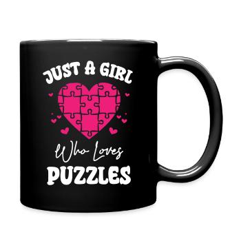 Just A Girl Who Loves Puzzles - Full Colour Mug - black - Right