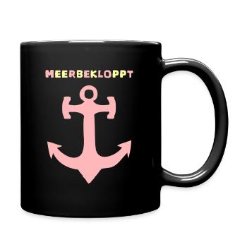 Meerbekloppt avec ancre - Mug uni - noir - Droite