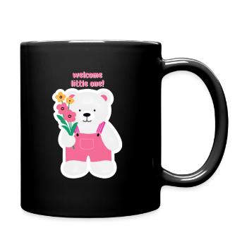 Geburt - Tasse einfarbig - Schwarz - Rechts