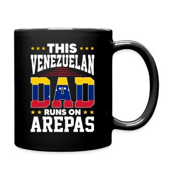 ce papa vénézuélien court sur arepas Design - Mug uni - noir - Droite